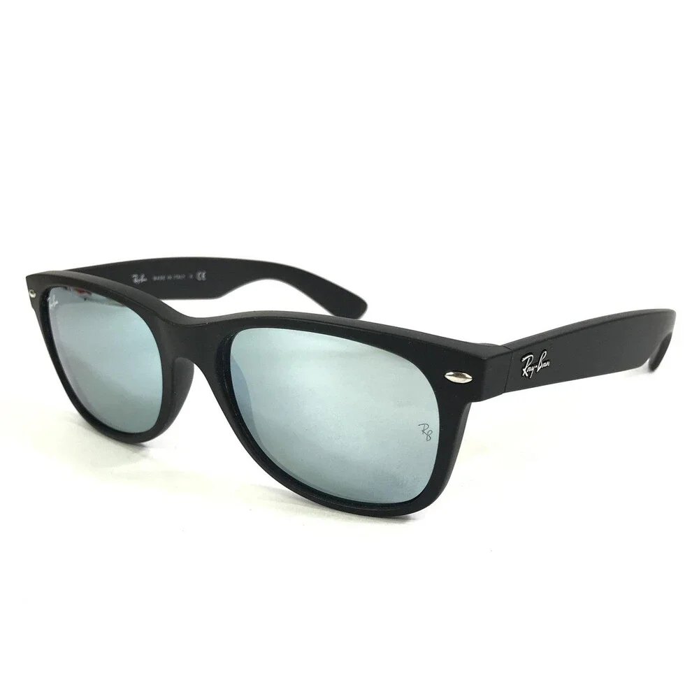Ray-Ban Sunglasses RB2132 NEW WAYFARER 622/30 Matte Black w/ Silver Flash 55 mm